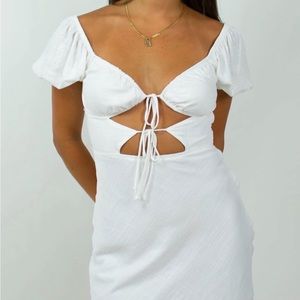 Grey Bandit White Tie Dress